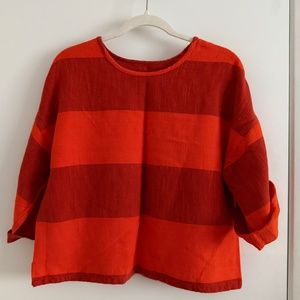 Ace & Jig pullover top in Tomato textile
